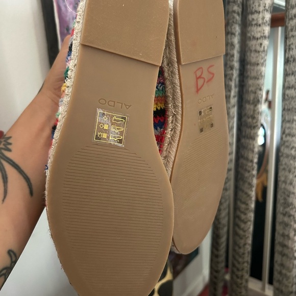 Aldo Santaclara Colorful Crochet Espadrilles with Red Detail 9 - Picture 5 of 16